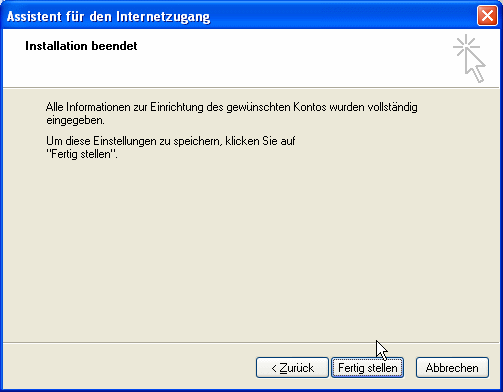 Installation beendet